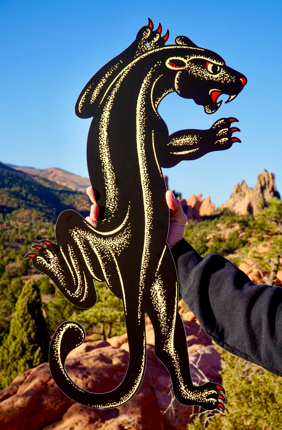 Tiger and Panther Metal Sign