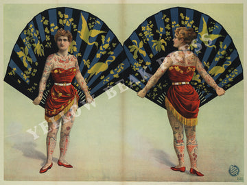 Vintage Annie Frank Ornate Fan Poster Print