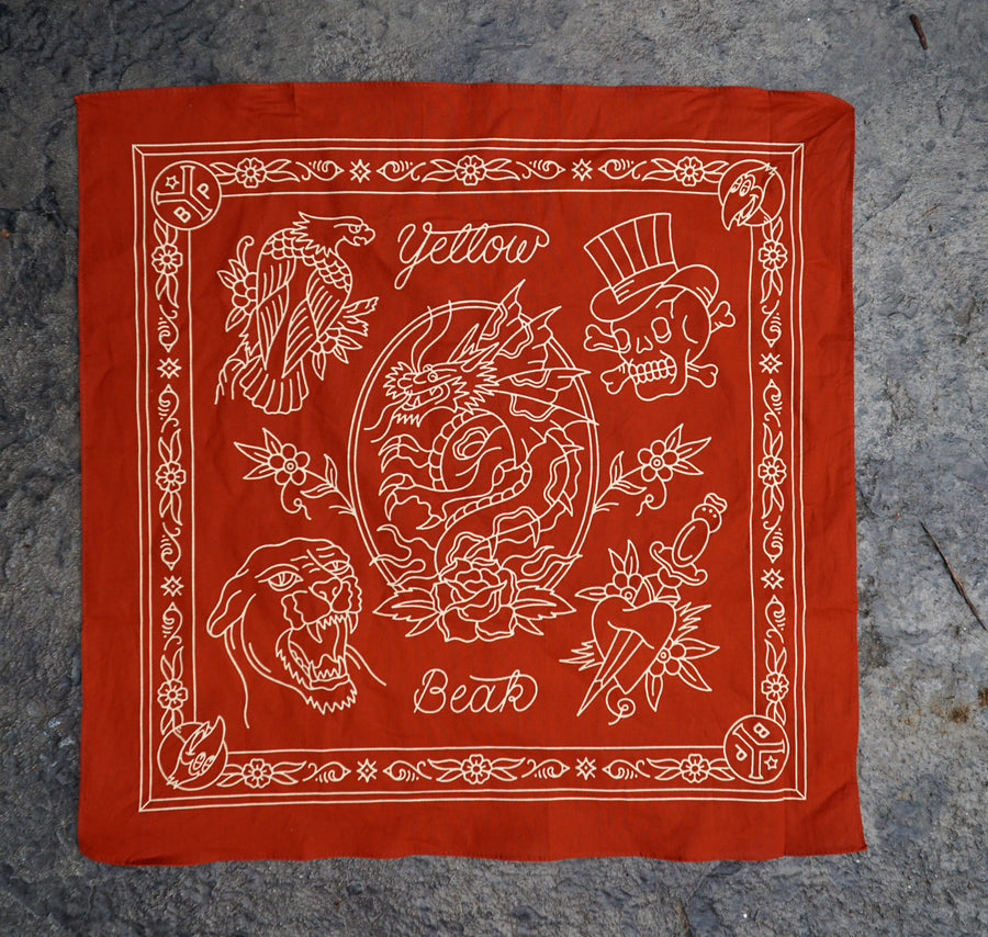 Yellow Beak Press Red Bandana