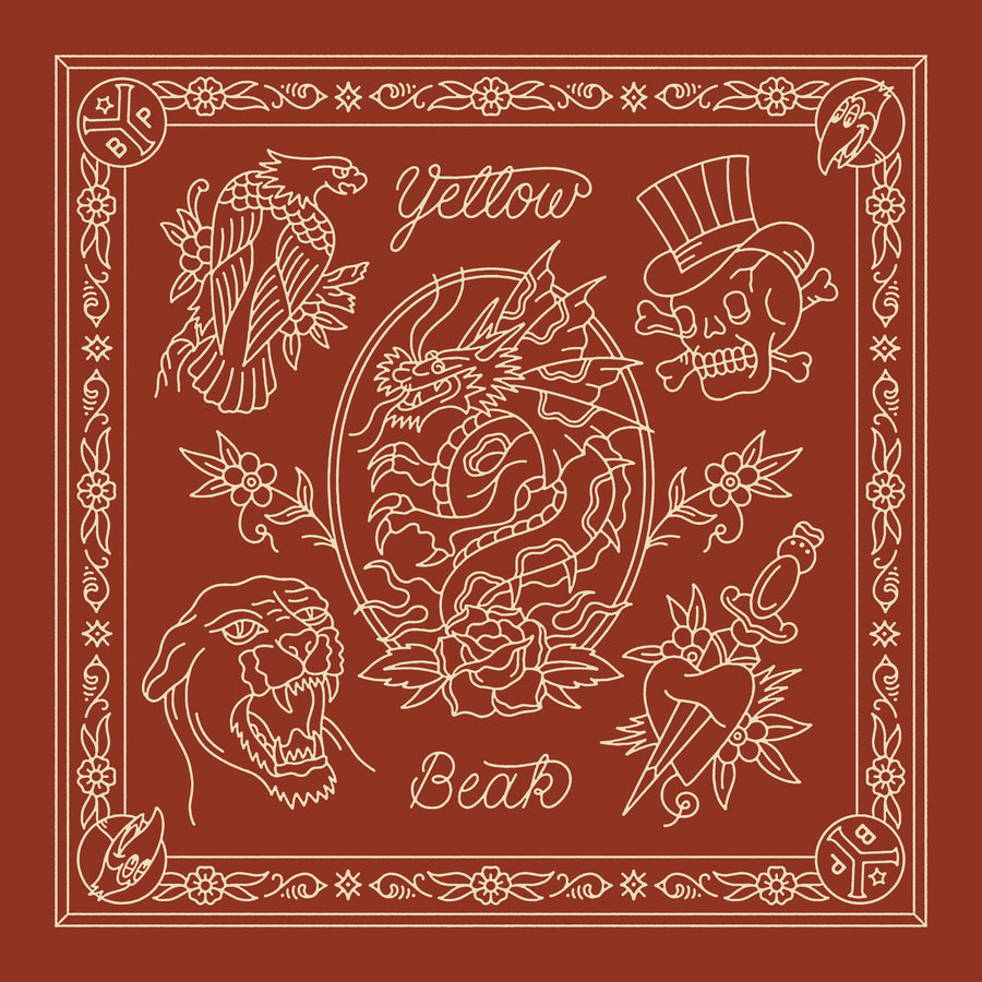 Yellow Beak Press Red Bandana
