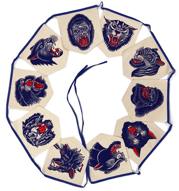 Animal Head String Flag #1