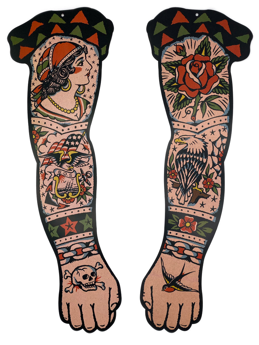 Tattooed Arms Metal Sign