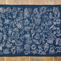 Percy Waters Blue Print Tapestry