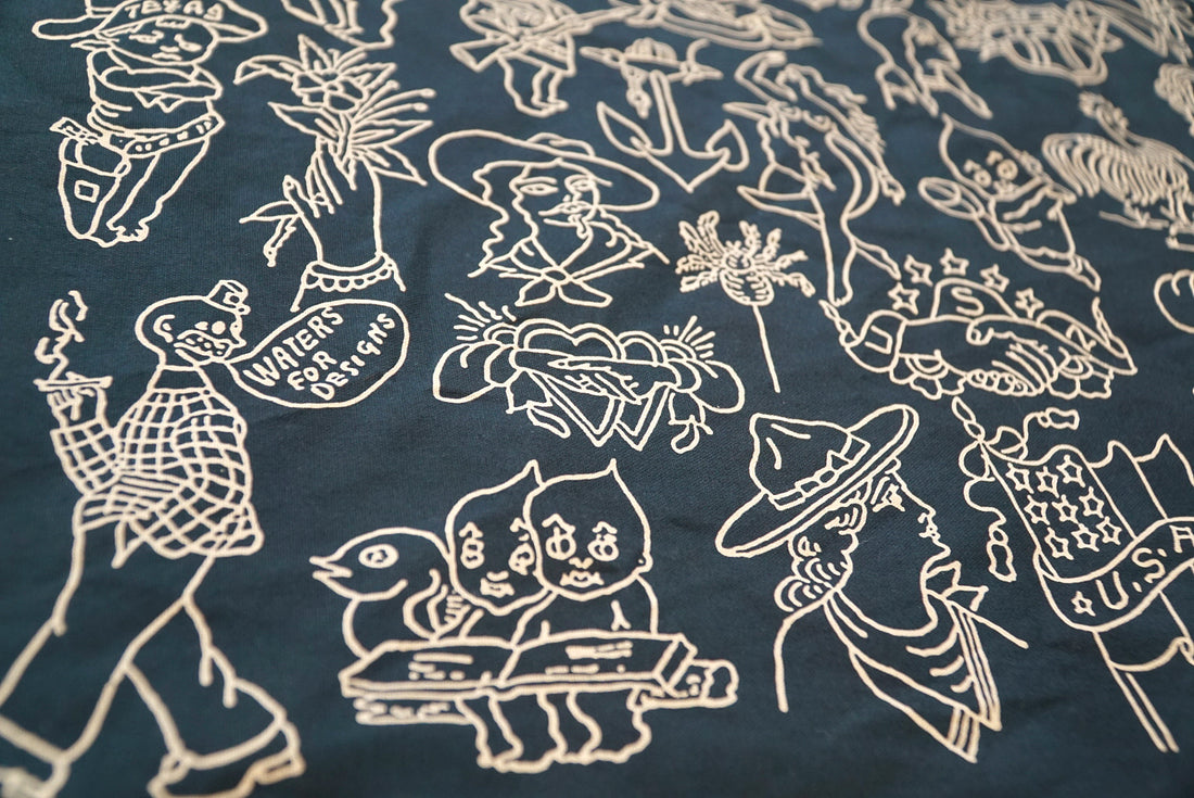 Percy Waters Blue Print Tapestry