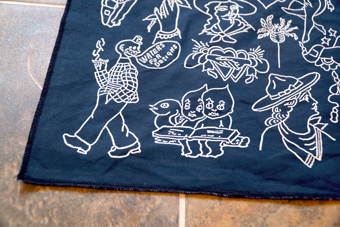 Percy Waters Blue Print Tapestry
