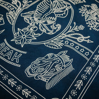Yellow Beak Press Blue Bandana