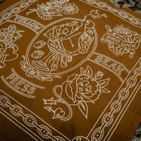 Yellow Beak Press Brown Bandana