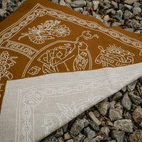 Yellow Beak Press Brown Bandana