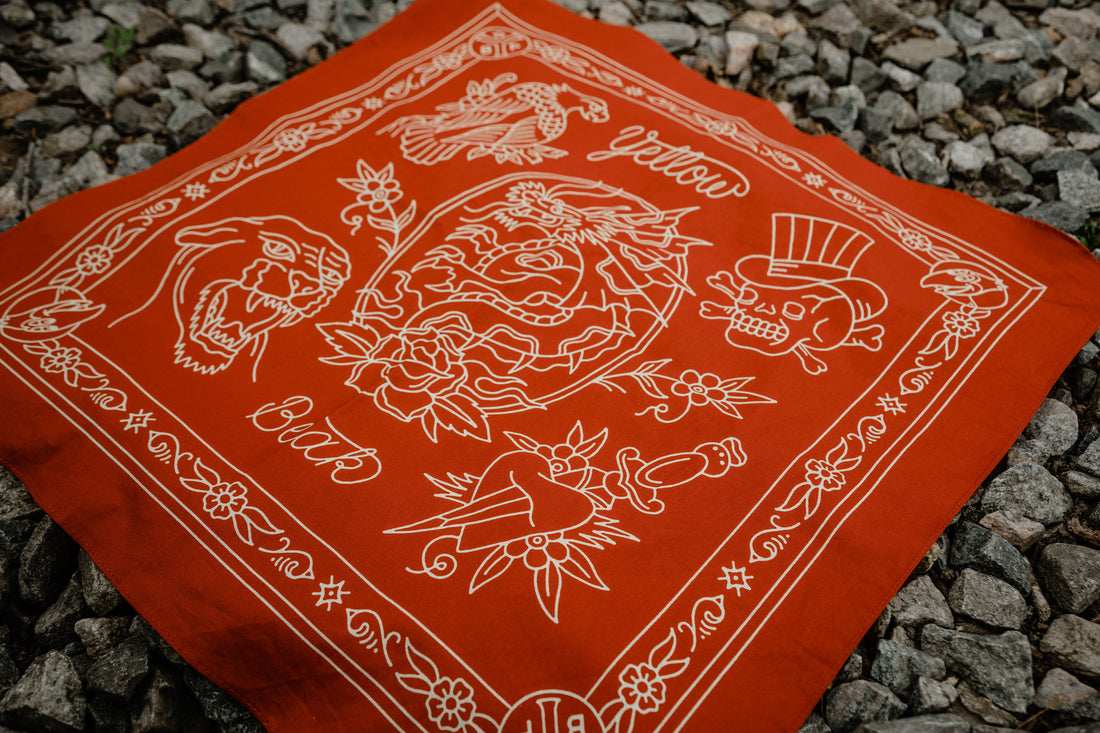 Yellow Beak Press Red Bandana